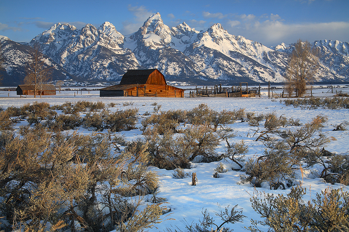 mormon row, moulton barn, grand teton national park, wyoming, grand teton, tetons, teton, grand tetons, snow,  photo