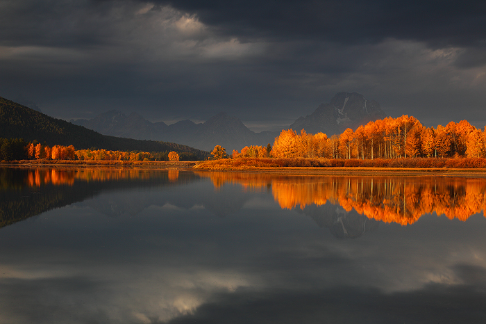mt moran, thomas moran, moran, grand teton national park, tetons, oxbow bend, fall, autumn, yellowstone, sunrise photo