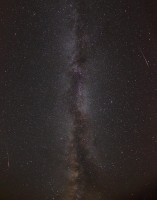Two Meteors Alongside the Milky Way