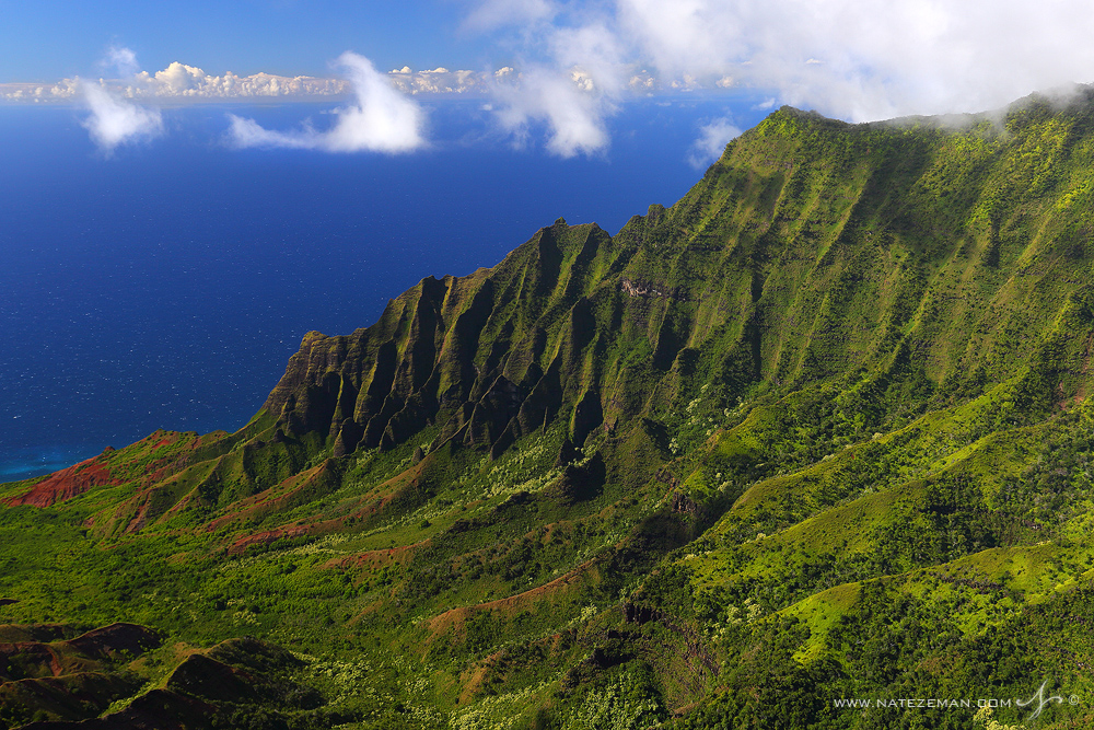 The view of the Kalalau valley from the&nbsp;Pu'u O Kila lookout is surely one of the most magnificent views in all of the Hawaiian...