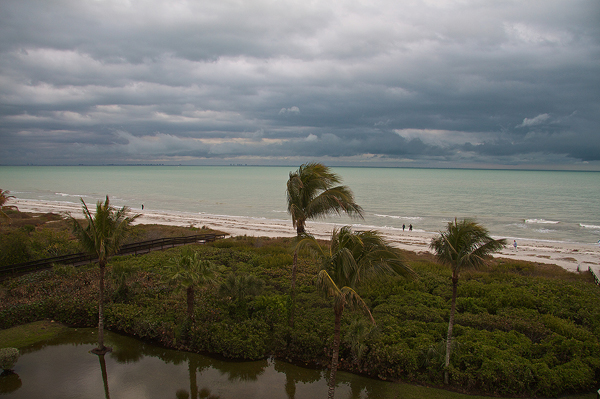 This was the view from our condo. Cloudy and windy but still very beautiful!