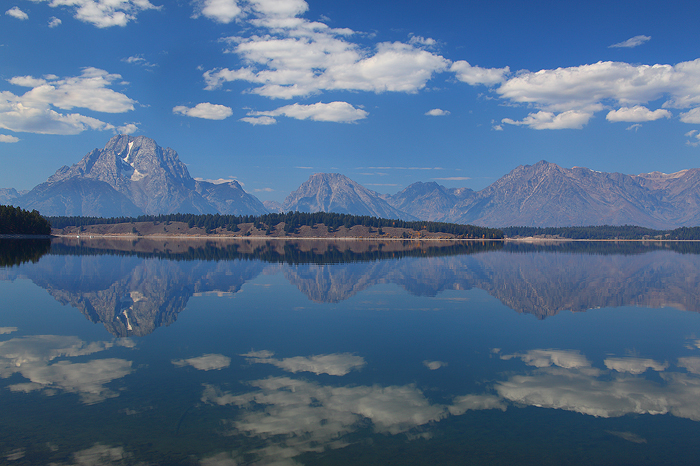 Beautiful Day It's a perfect fall day in Grand Teton National Park. The crown jewel of the northern Tetons, Mt. Moran, is reflected in the...