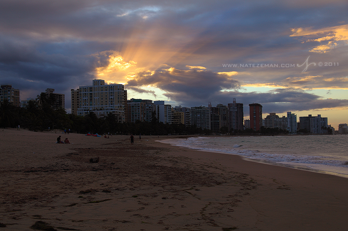 An amazing sunset over San Juan, Puerto Rico.