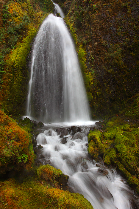 The Columbia River Gorge is home to some of the most beautiful waterfalls on the planet. This is Wahkeena Falls, a multi tiered...