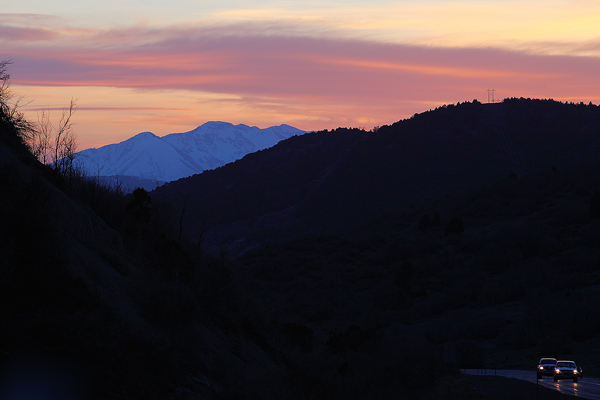 Last light over the Wasatch Mountains. Life is good.&nbsp;